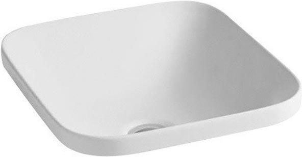 Раковина встраиваемая в столешницу сверху, прямоугольная 430х370мм, без отв. д/смесит., без перелива, (цв. белый), Glo Evolution ZZ