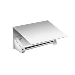 Держатель для туалетной бумаги с крышкой (хром) Kubic ZZ