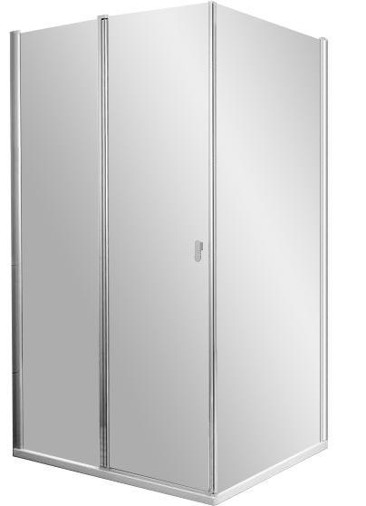 Душевое неподвижное ограждение CPS-80, профиль сатин, стекло прозрачное ZZ