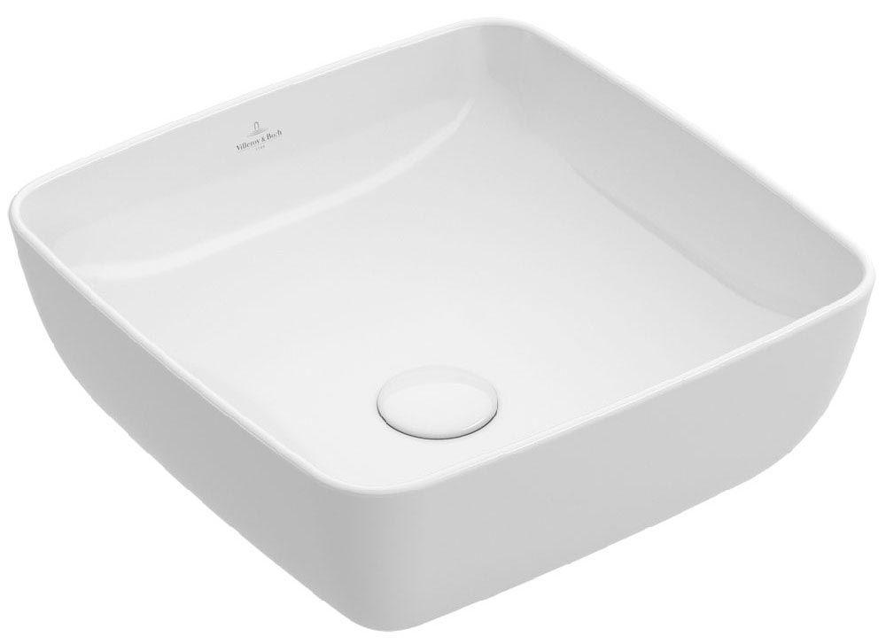 Раковина квадр.410х410хh126мм,для устан. на столешницу, без отв. д/смес, перелива и незапираемого сливного клапана,(цв.R2 Star white ceram+),Artis ZZ