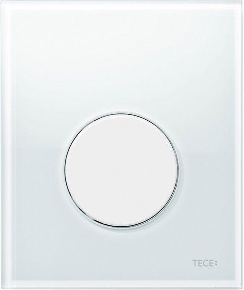 Панель смыва для писсуара со стекл.рамкой (стекло белое, клавиша белая), TECE ZZ