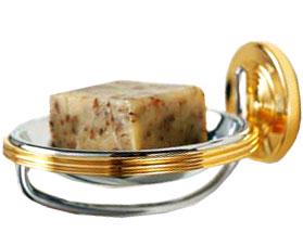 Мыльница настенная (хром/золото) Dina ZZ