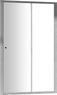 Дверь сдвижная1400хh1900мм,вход 601мм, (правая/левая) д/боковой стенки или в нишу,(проф.цв.блест.серебро, стекл.прозрачн.5/4мм),Huppe Alpha 2/PLSDS KL