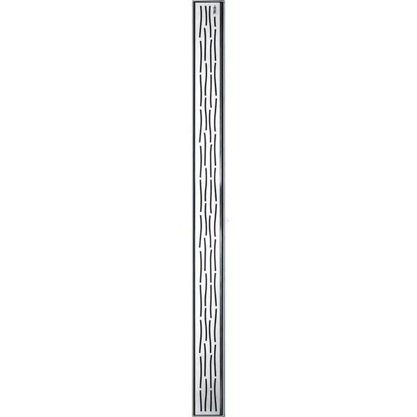 Решётка декоративная для дренажного канала 1500 мм, матовая нерж. сталь, Organic ZZ