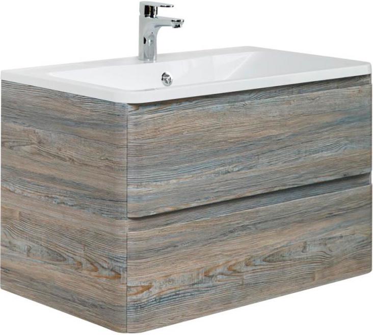 База под раковину подвесная с 2 выдвиж ящиками, 900х455x570мм, (без раковины), (цв.Pino Scania), Albano ZZ