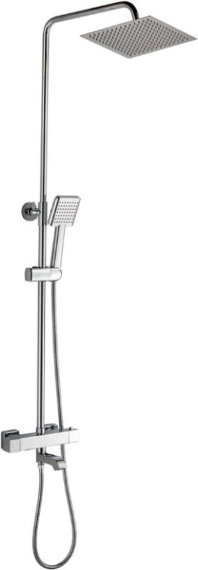 Душевая система с термостатом, излив является переключателем на лейку, цв. хром ZZ