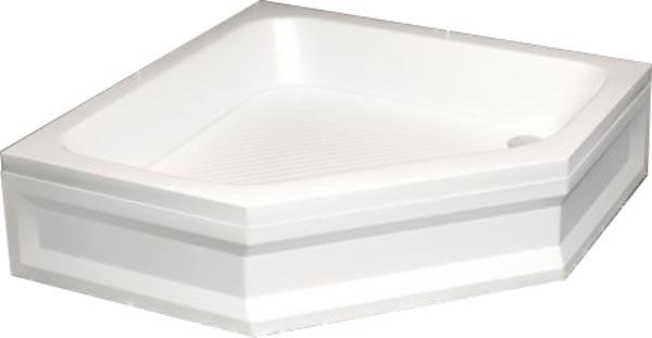 Поддон для душа, трапеция, 90х90хh27см, без сифона и экрана, (акрил цв.белый), RGW ZZ