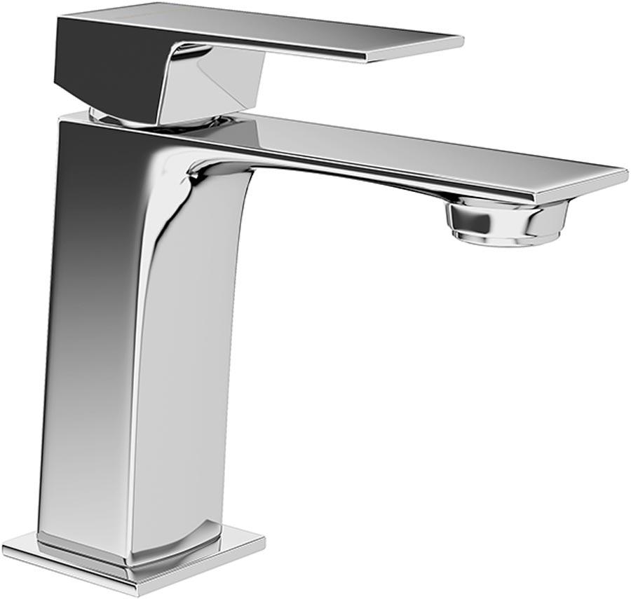 Смеситель для раковины, без донного клапана, хром