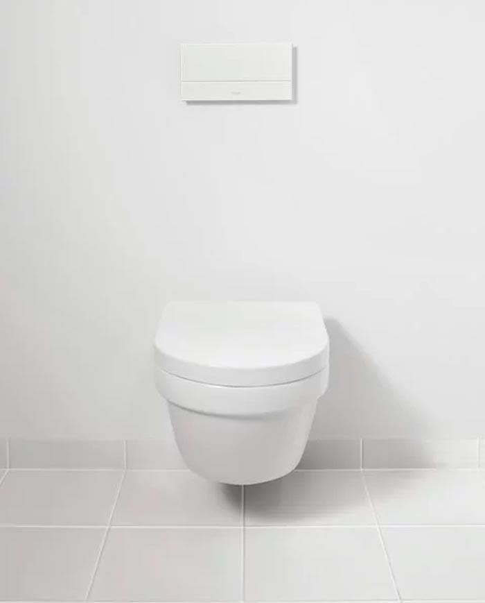 Унитаз подвесной 370х530мм, сиденье с функц.Quick Release и Soft Closing в компл., круглая модель, (цв. 01 белый), Architectura ZZ