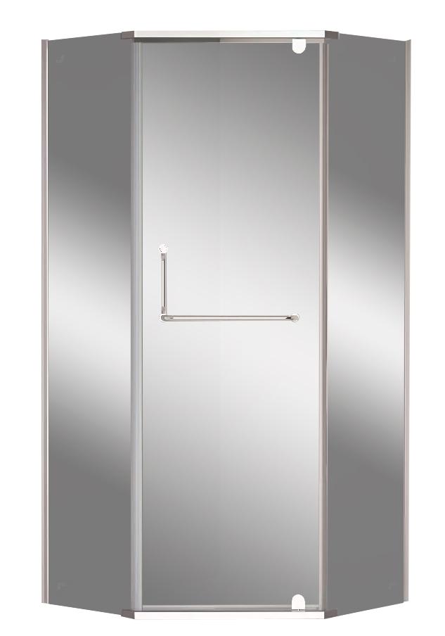 Душевой уголок, трапеция, 90х90х1950, распашная дверь, (фурнитура цв.хром, стекло прозрачное 6мм), Passage ZZ