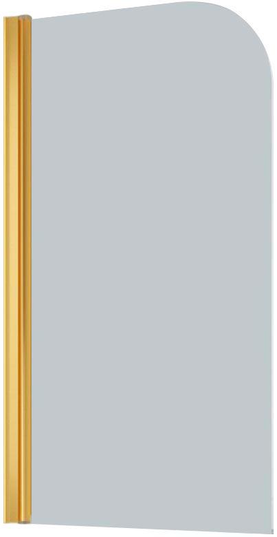 Ограждение на ванну 75x140 см, профиль золото, стекло прозрачное БЕЗ ПОКРЫТИЯ, универсальное  ZZ