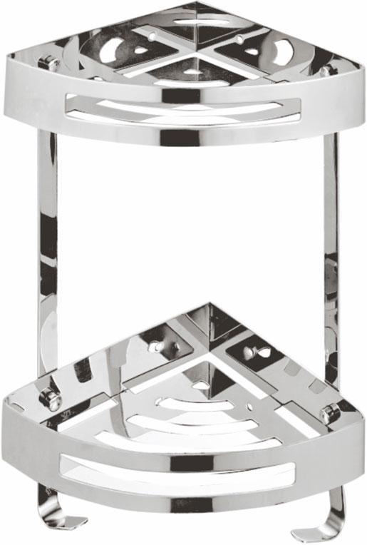 Полка угловая, двухэтажная, цв. хром, ZZ