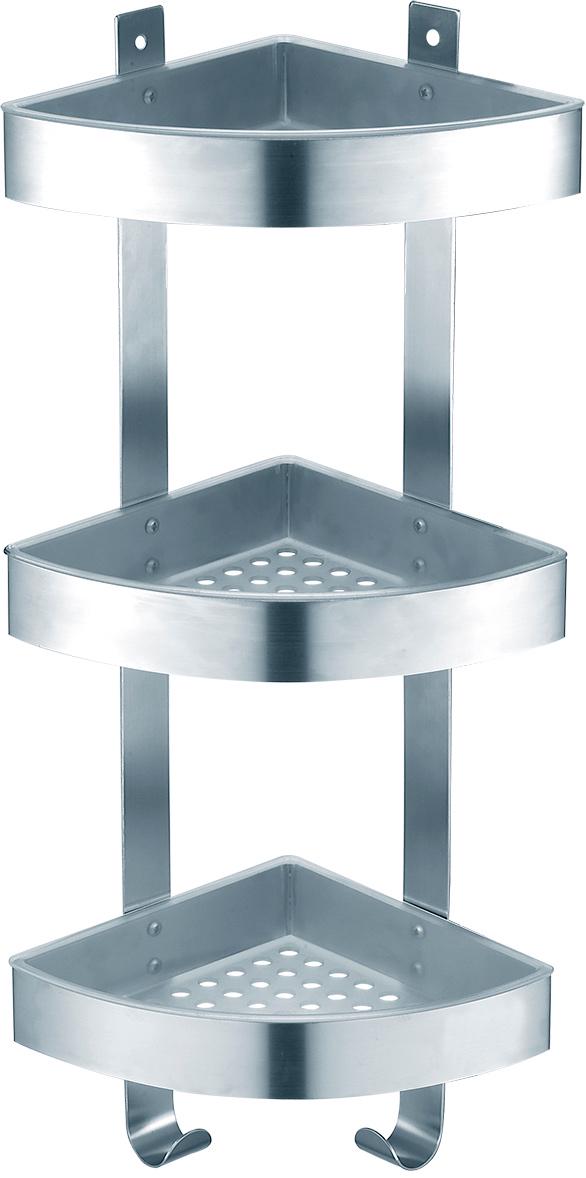 Полка угловая Azario трехэтажная, цв. хром матовый, ZZ