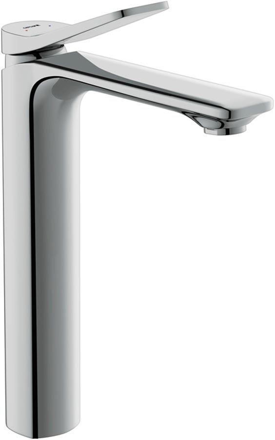 Смеситель для раковины, высокий, донный клапан click clack в комплекте, цв.хром