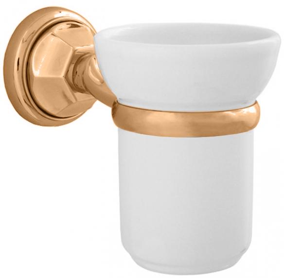 Стакан настенный (держатель цв.бронза, керамика), Catarina ZZ