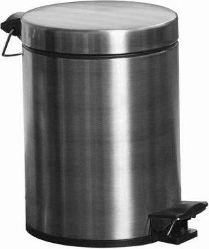 Ведро для мусора 5л., с крышкой, полуавтомат микролифт, (цв.хром), Andrea ZZ