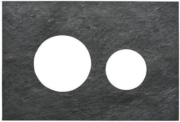 Панель лицевая для клавиш двойного смыва, (полированный сланец), TECEloop ZZ