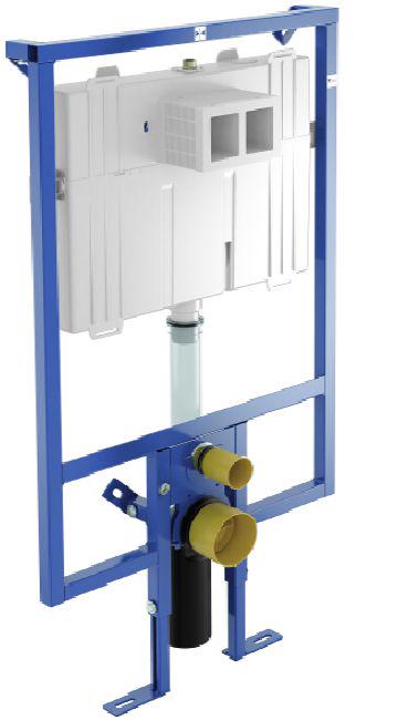 Монт. рама с бачком д/подв. унитаза, h112х66,5х9,5см, КОМПАКТ., управление фронт., крепёж к стене в компл., (без клавиши смыва), ViConnect ZZ