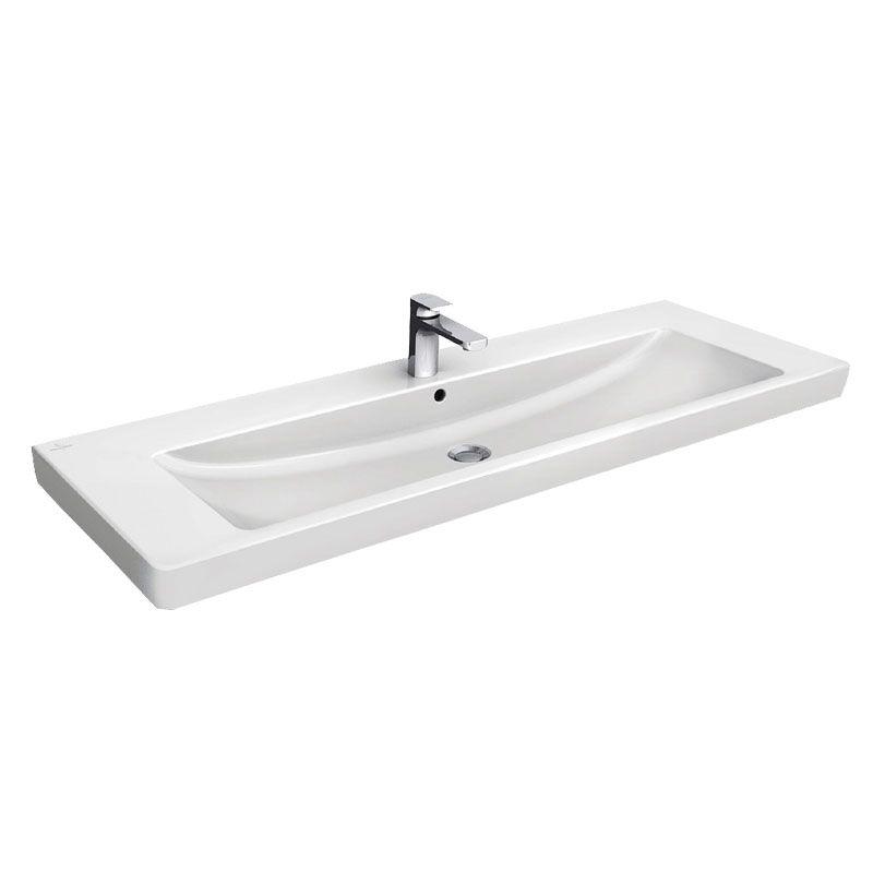 Раковина 1300х470мм, с 1 отв.д/смесит., без крепл., (цв. R1 white ceramicplus), Subway 2.0 ZZ