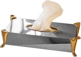 Салфетница настольная 27хh7х15см, (цв. хром/золото), Windsor ZZ