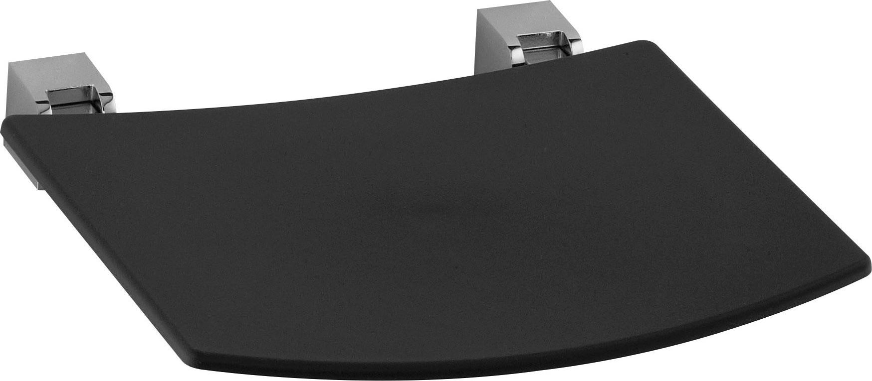Сиденье для душа, настенное, откидывается наверх, БЕЗ крепёжного комплекта арт.34992 000100, (хром/темно-серый (RAL 7021), Plan ZZ