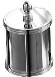 Баночка настольная с крышкой h14хR9см (хром), Dina ZZ