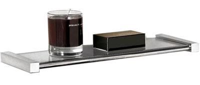 Полка стекл. с металл. креплениями 60х13 см (хром), Metric ZZ