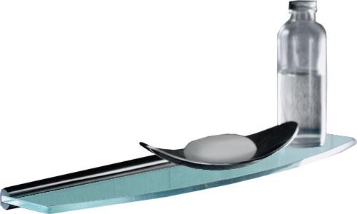 Полка 50х12,4хh2см, (цв. хром / стекло) Mar XX