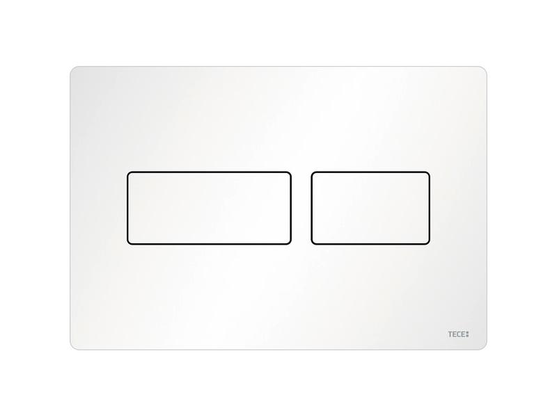 Панель смыва с двумя клавишами, для застенного модуля д/унит., д/горизонт/вертик. установки, (металл, цв.белый матовый), TECEsolid ZZ
