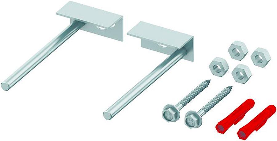 Крепление настенное (комплект) для монтажного элемента (рамы) д/подвесного унитаза/биде к устойчивой стене, L=150мм, TECEprofil