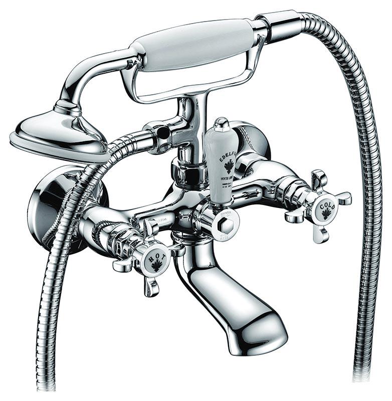 Смеситель для ванны Верде, короткий излив, с установочным комплектом, аксессуарами, хром KL