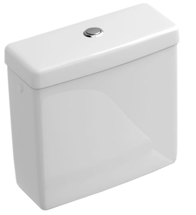 Бачок для унитаза, механизм смыва 3/6л, подвод воды сбоку справа/слева, сзади, кнопка смыва цв.хром, (цв.R2 Star white cer +), Subway ZZ