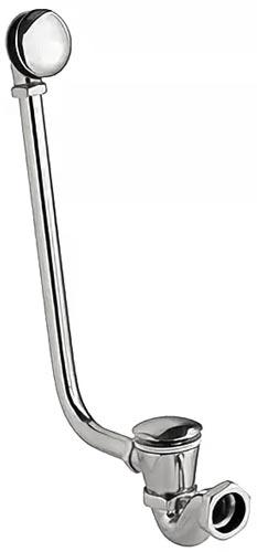 Слив-перелив с системой Click-Clack, с гибким шлангом и горизонтальным отводом, (цв.хром), (смонтирован на ванне), Knief kit A ZZ