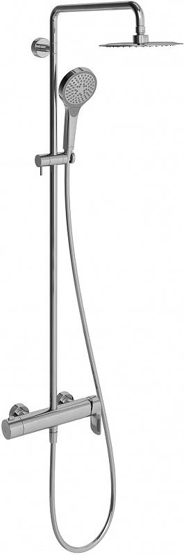 Смеситель для душа со стационарным верхним душем d200мм., душевая лейка 3 режима струи, шланг в компл., (цв.хром), Embrace ZZ