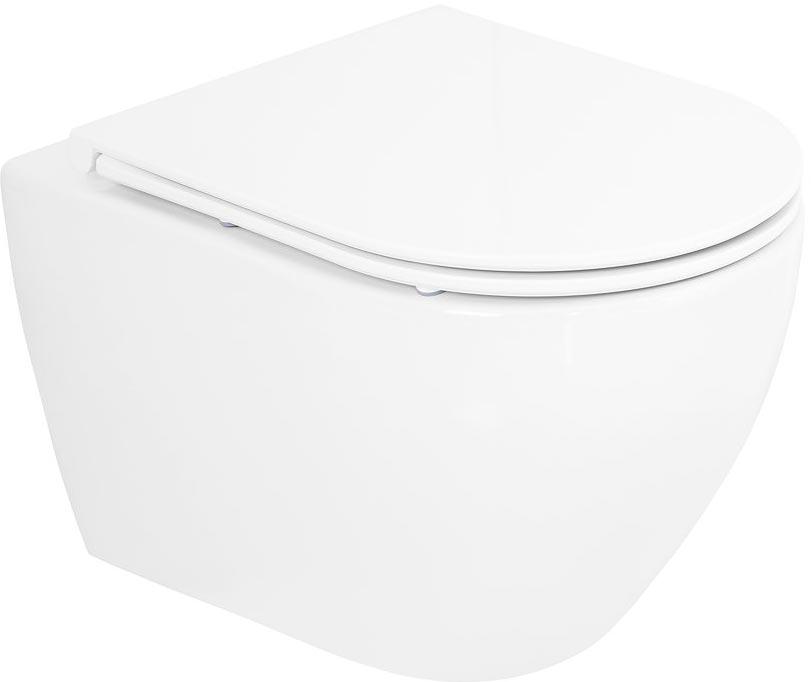 Унитаз подвесной, безободковый 495x360мм, без сиденья, крепёж в компл., смыв Tornado, Amanda-Tor ZZ