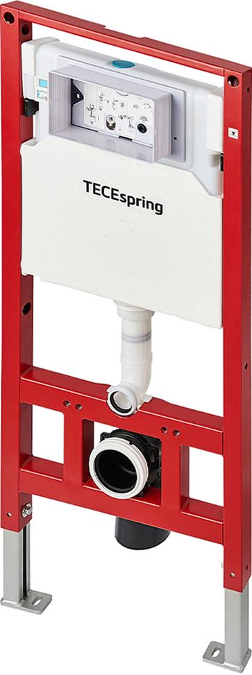 К-т д/установки подвесн.унитаза,(застен.модуль, крепёж, прокладка звукоиз, панель 2-го смыва пластик цв.ЧЕРНЫЙ мат.,контур клавиш хром), TECEspring V