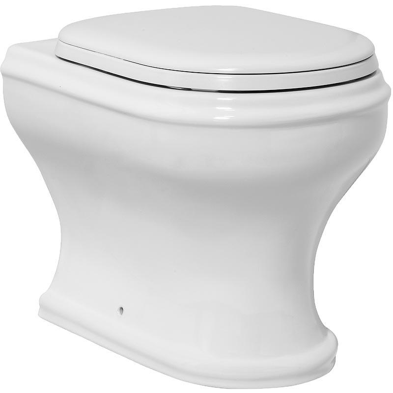 Унитаз напольный, приставной, 52х40см, монтаж со скрытым в стене бачком, без сиденья, крепёж к полу в компл., Charme ZZ