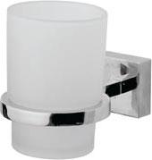 Стаканчик стеклянный настенный, хром, Ok XX