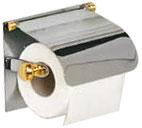 Держатель туалетной бумаги с крышкой (хром/золото) Dina ZZ