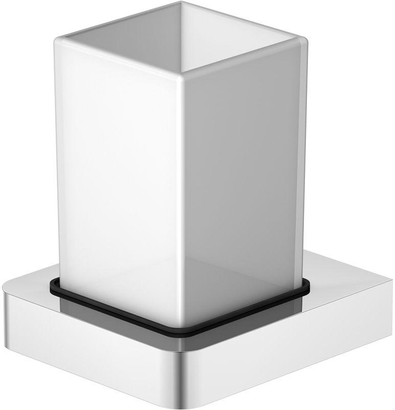 Стакан настенный, (белое стекло / хром), 420 XX