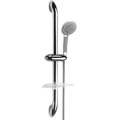 Душевой набор LEMAN ( стойка+шланг+лейка 100мм), крепеж в комплекте,хром XX