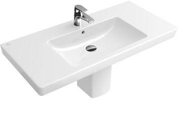 Раковина 800х470мм, c 1 отв. д/смес., с переливом, для установки с мебелью и п/пьедесталом, (цв. R2 Star white ceramicplus), Subway 2.0 ZZ