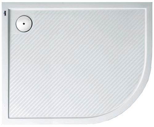 Поддон для душа 1/4 круга 1200х900хh40мм, угол слева, полимерный, усиленный, без ножек и сифона, Huppe Purano ZZ