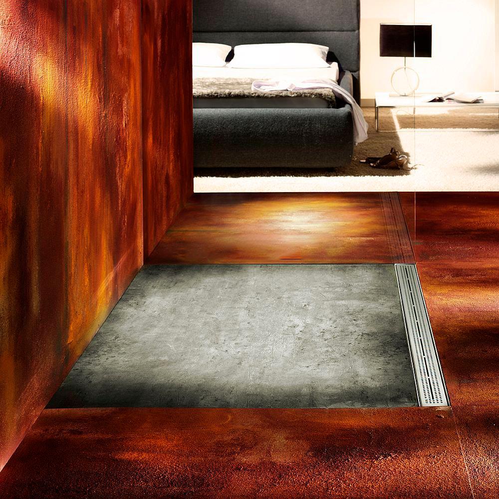 Решётка декоративная для дренажного канала 800 мм, полированная нерж. сталь, Quadratum ZZ