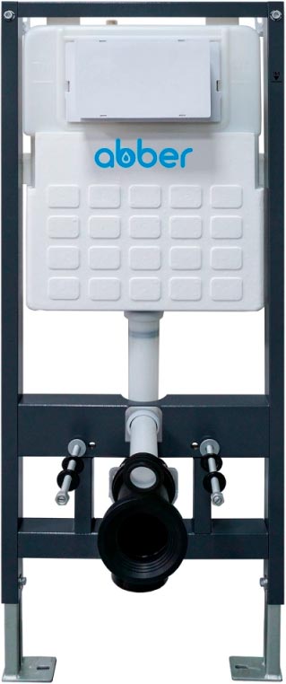 Инсталляция для подвесн. унитаза, 50хh114мм, со смывным бачком скрытого монтажа, фронт.управл., крепёж в компл, без кнопки смыва, Abber ZZ