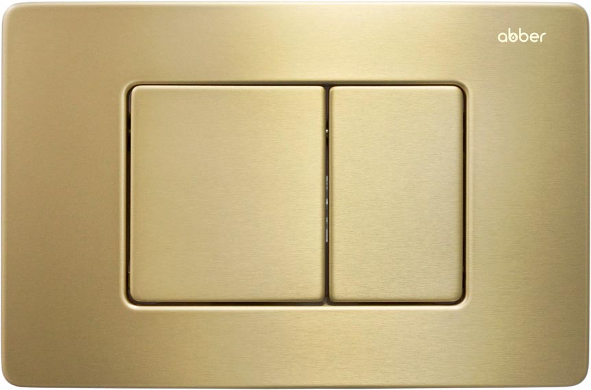 Кнопка двойного смыва для инсталл.д/унитаза, (цв.золото матовое), Abber ZZ