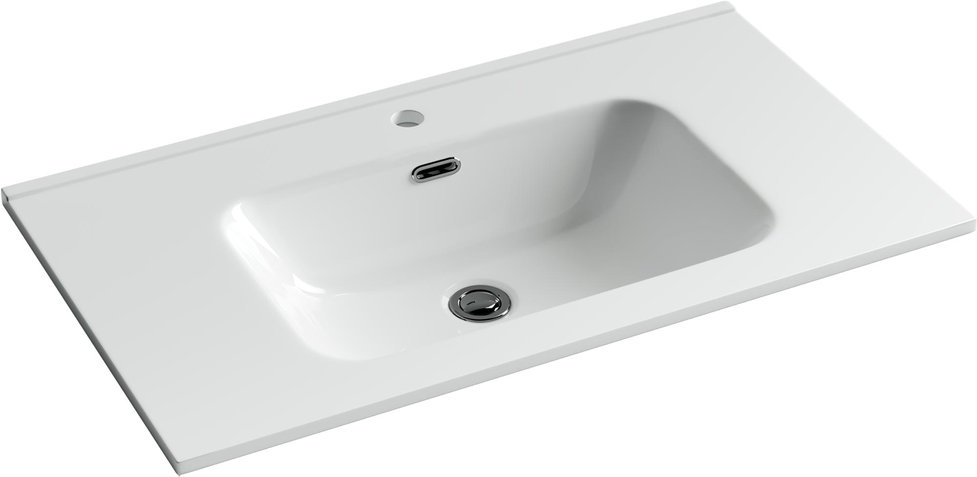 Раковина накладная/мебельная 811х465х180мм, цвет белый