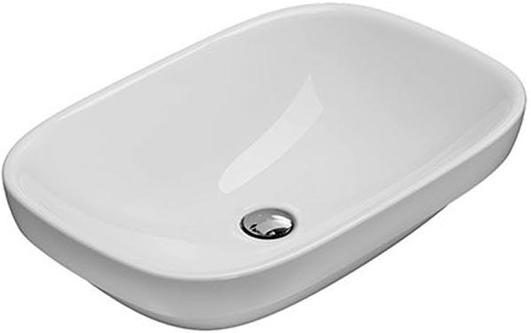 Раковина встраиваемая в столешницу сверху, прямоуг. 600х400хh60(150)мм, без отв.д/смесит., без перелива, Genesis ZZ