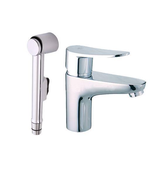 Смеситель универсальный для раковины/биде Static, без донного клапана, с гибкими подводками, хром (БАУ) ХХ