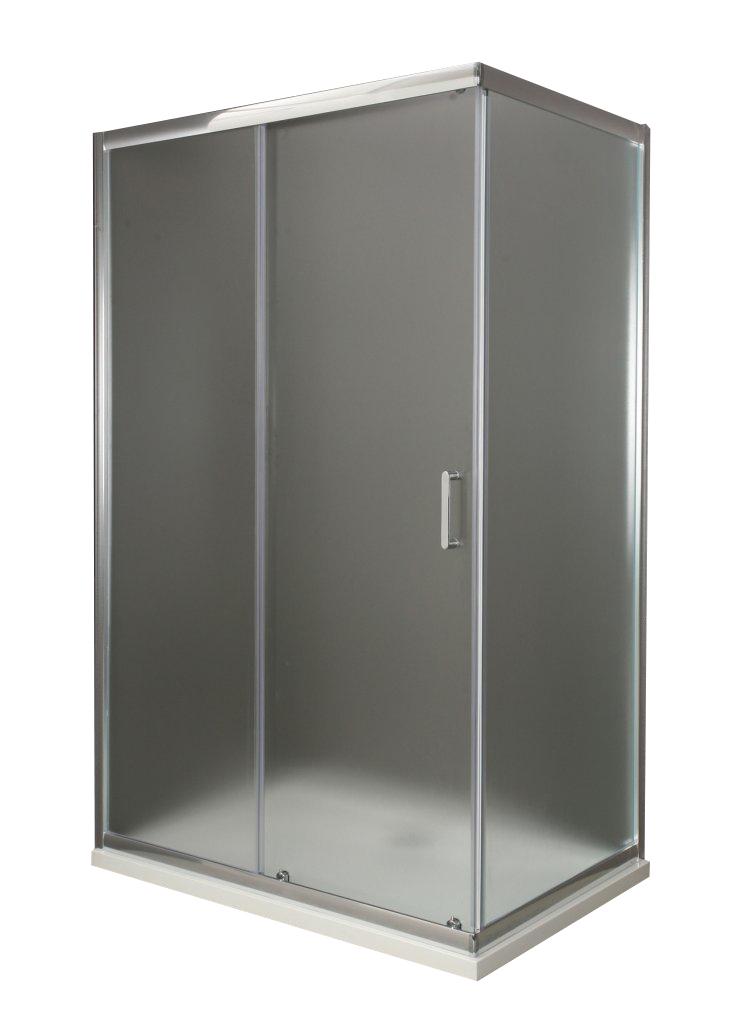 Душевой уголок 1200х800хh1850мм, прямоуг., правый/левый, (стекло рифленое Punto 5/4мм, фурн.цв.хром), Uno ZZ